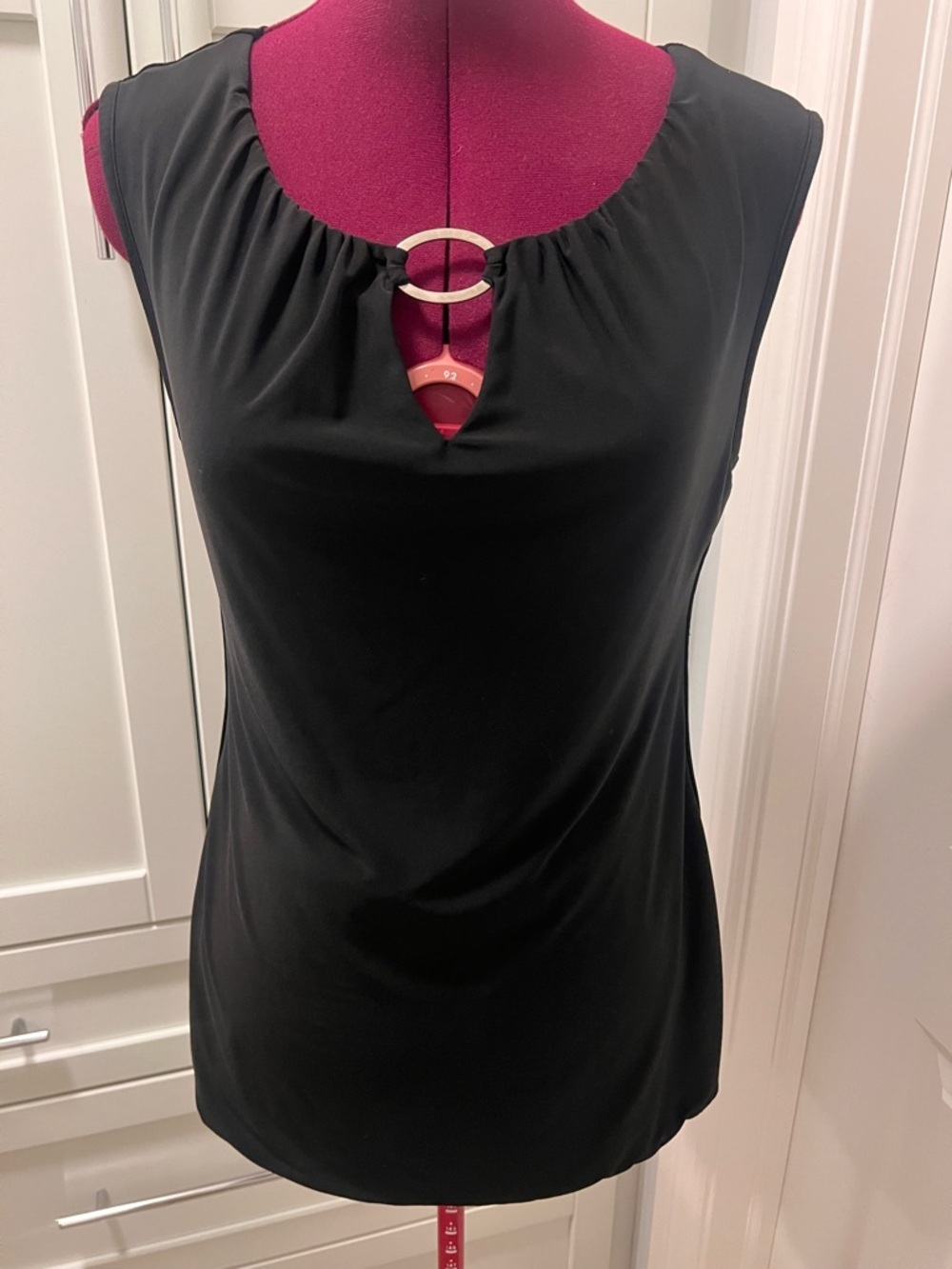 WHITE HOUSE BLACK MARKET Black Top Sleeveless Stretch Tank Women Small Lined